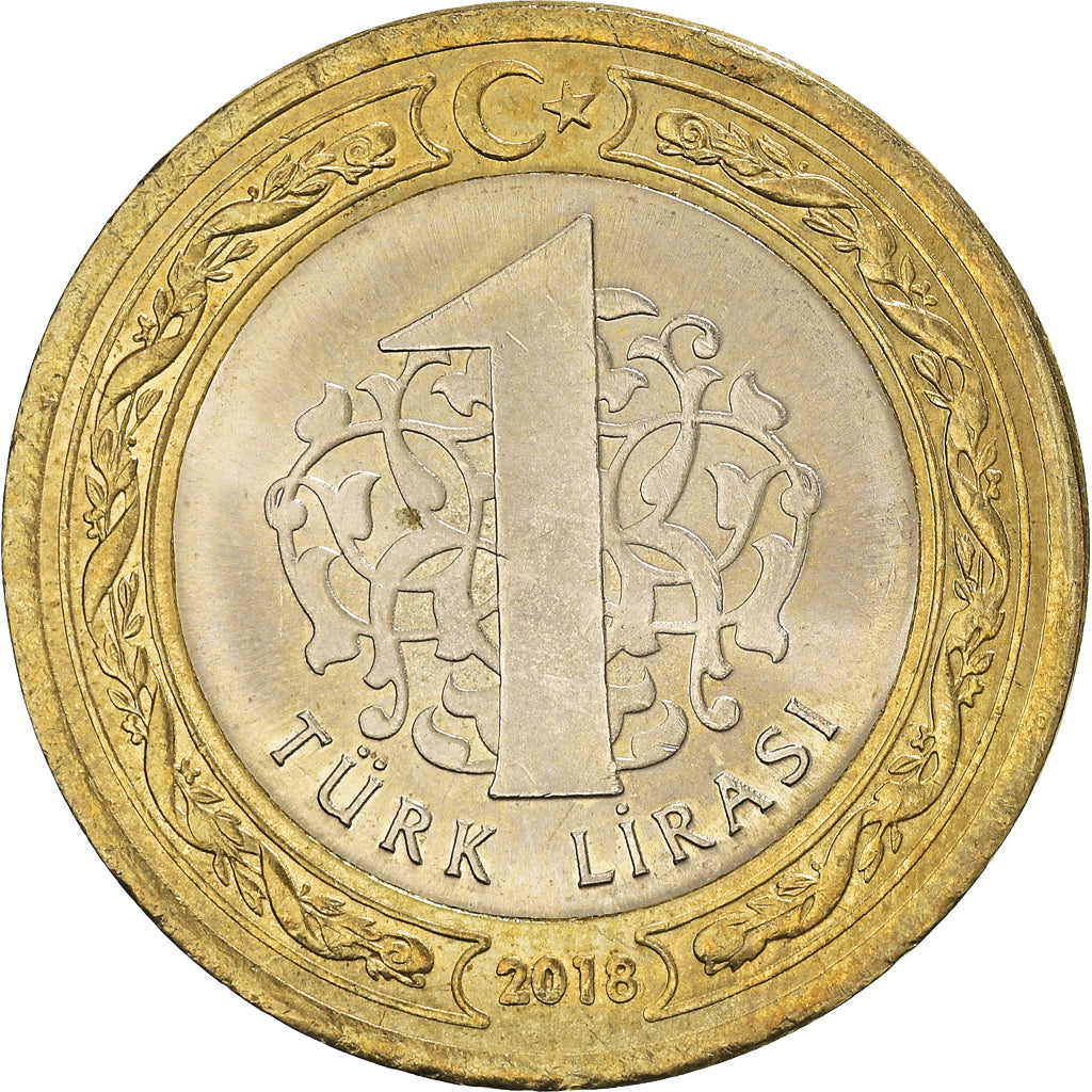 Munten, Turkije, Lira, 2018, PR, Bi-Metallic, KM:1244