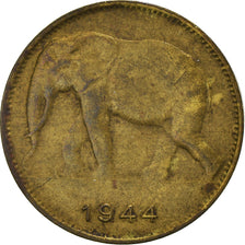 Coin, Belgian Congo, Franc, 1944, EF(40-45), Brass, KM:26