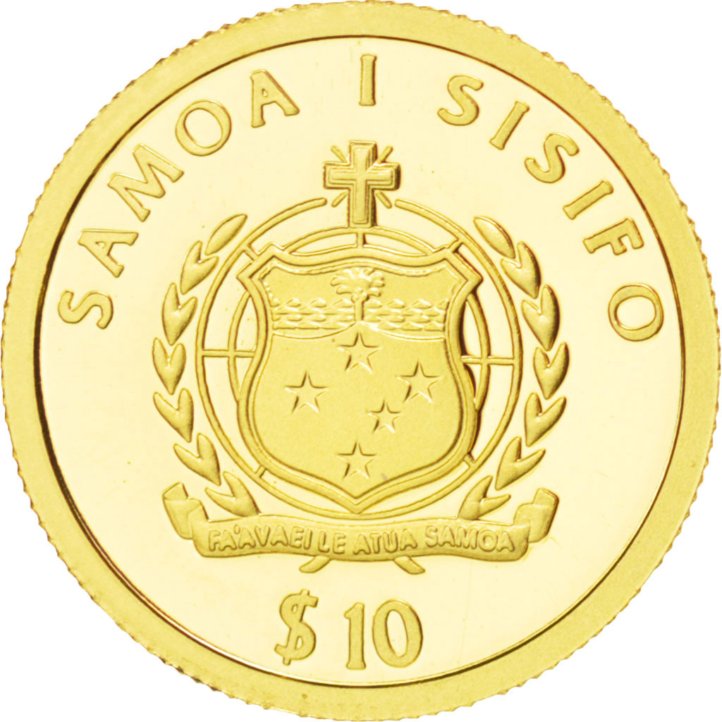 Moneta, Samoa, 10 Tala, 2008, FDC, Oro, KM:184