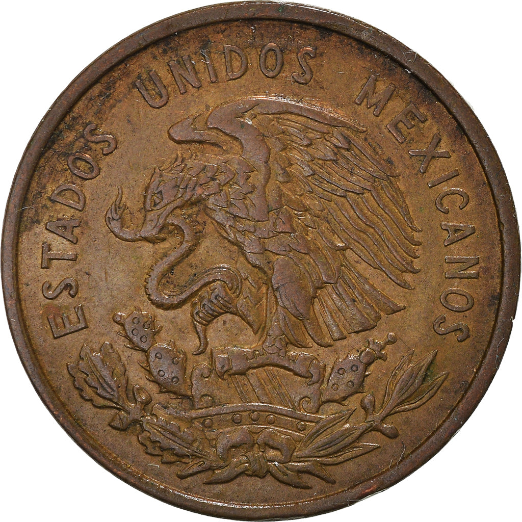 Coin, Mexico, 10 Centavos, 1956, Mexico City, EF(40-45), Bronze, KM:433