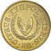 Coin, Cyprus, 20 Cents, 1991, MS(63), Nickel-brass, KM:62.2
