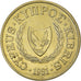 Münze, Zypern, 5 Cents, 1991, UNZ, Nickel-brass, KM:55.3