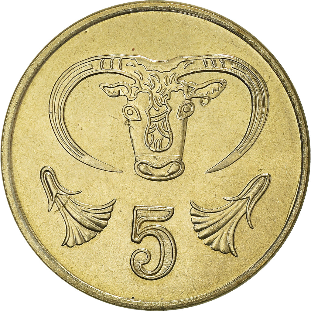 Münze, Zypern, 5 Cents, 1991, UNZ, Nickel-brass, KM:55.3