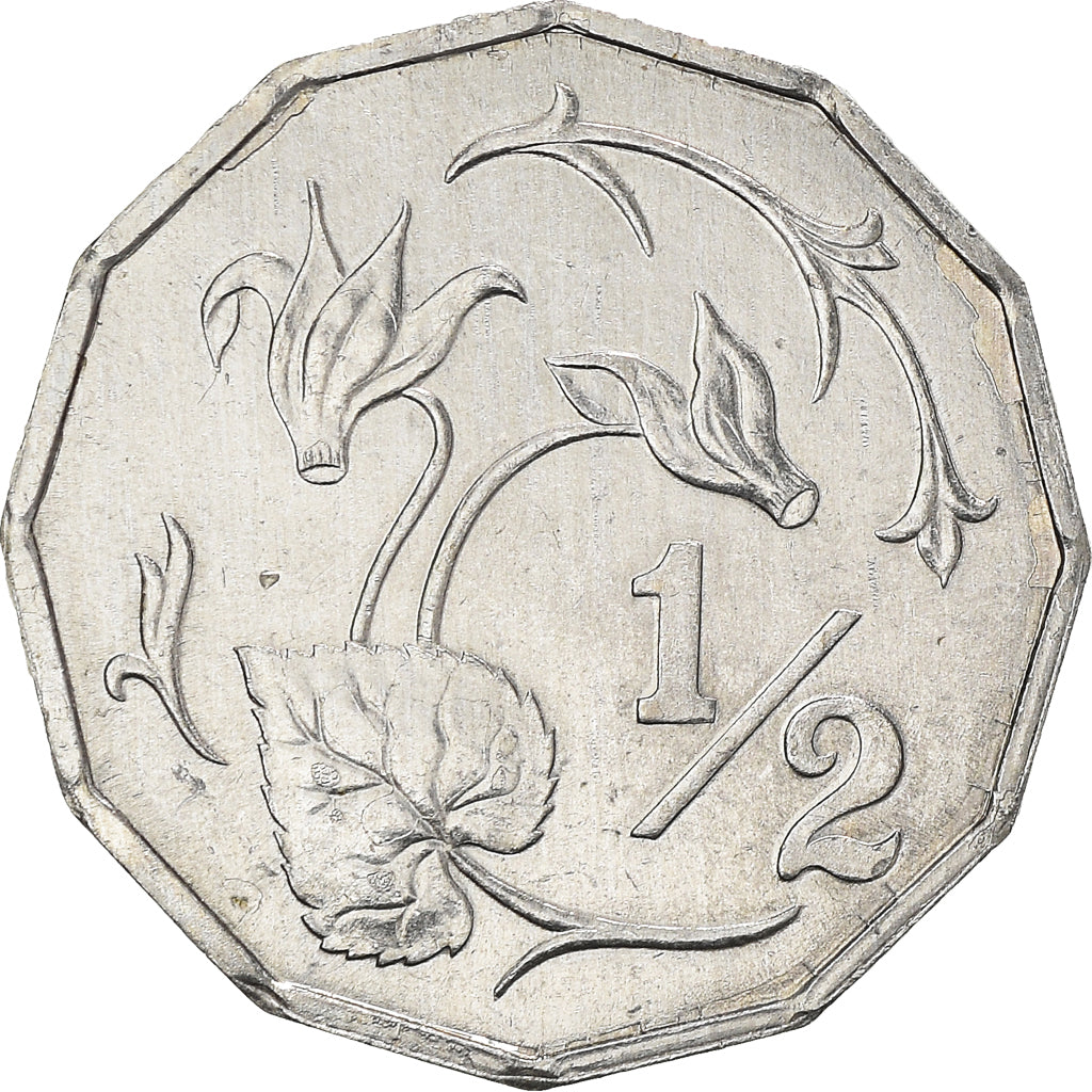 Coin, Cyprus, Half Cent, 1983, MS(60-62), Aluminum, KM:52