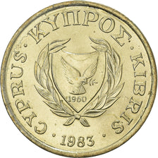 Coin, Cyprus, Cent, 1983, MS(63), Nickel-brass, KM:53.1