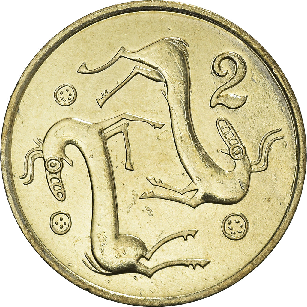 Coin, Cyprus, 2 Cents, 1983, MS(63), Nickel-brass, KM:54.1