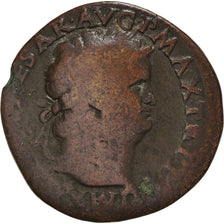 Coin, Nero, As, 66, Lyon - Lugdunum, VF(20-25), Bronze, RIC:518