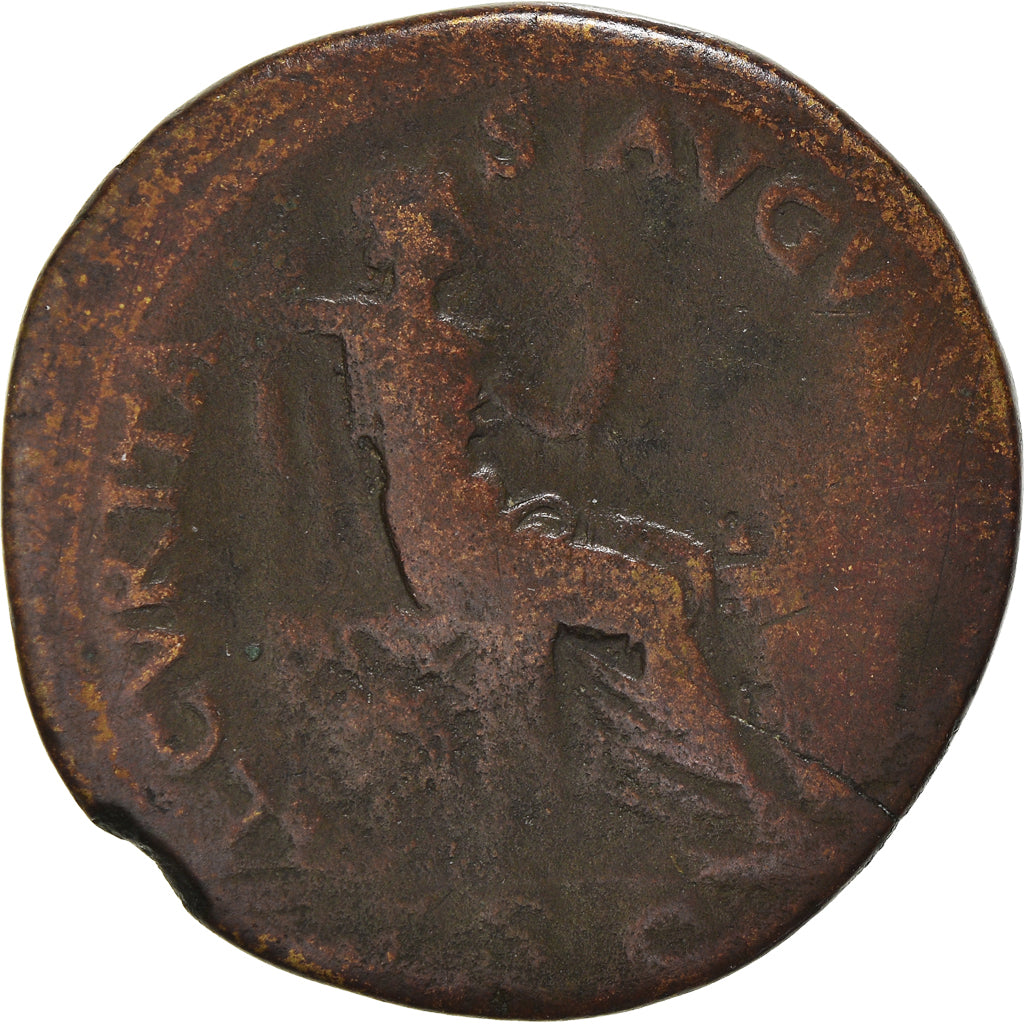Coin, Nero, As, 66, Lyon - Lugdunum, VF(20-25), Bronze, RIC:518