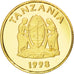Coin, Tanzania, 1000 Shilingi, 1998, MS(65-70), Gold, KM:60