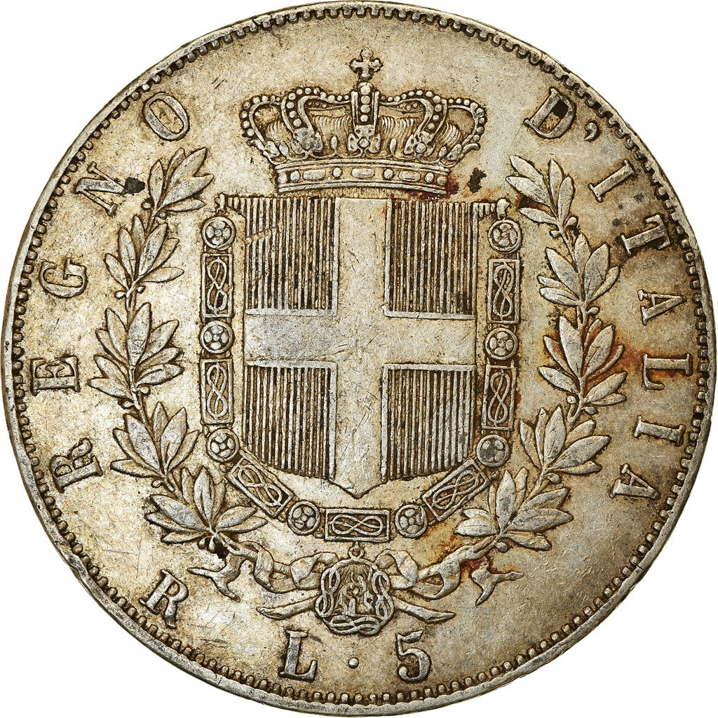 Monnaie, Italie, Vittorio Emanuele II, 5 Lire, 1872, Rome, TTB, Argent, KM:8.4