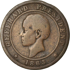 Coin, Haiti, 20 Centimes, 1863, VF(20-25), Bronze, KM:41