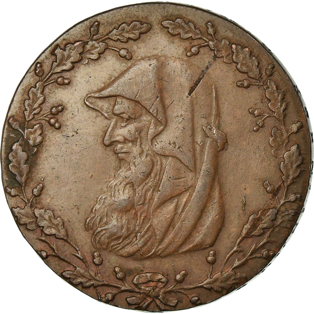 United Kingdom , Halfpenny Token, Paris Miners, 1791, AU(50-53), Copper