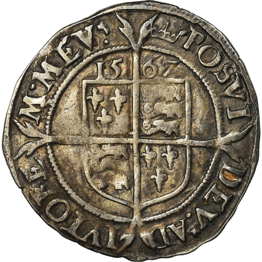 Coin, Great Britain, Elizabeth, 6 Pence, 1567, London, EF(40-45), Silver