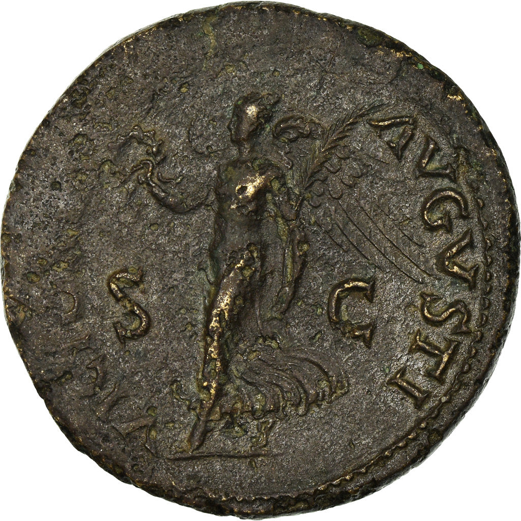 Coin, Nero, As, 66, Lyon - Lugdunum, EF(40-45), Copper, Cohen:344