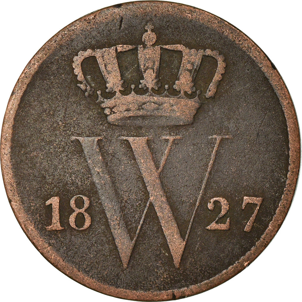 Coin, Netherlands, William I, Cent, 1827, VF(20-25), Copper, KM:47
