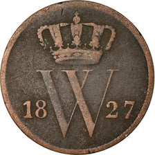 Coin, Netherlands, William I, Cent, 1827, VF(20-25), Copper, KM:47