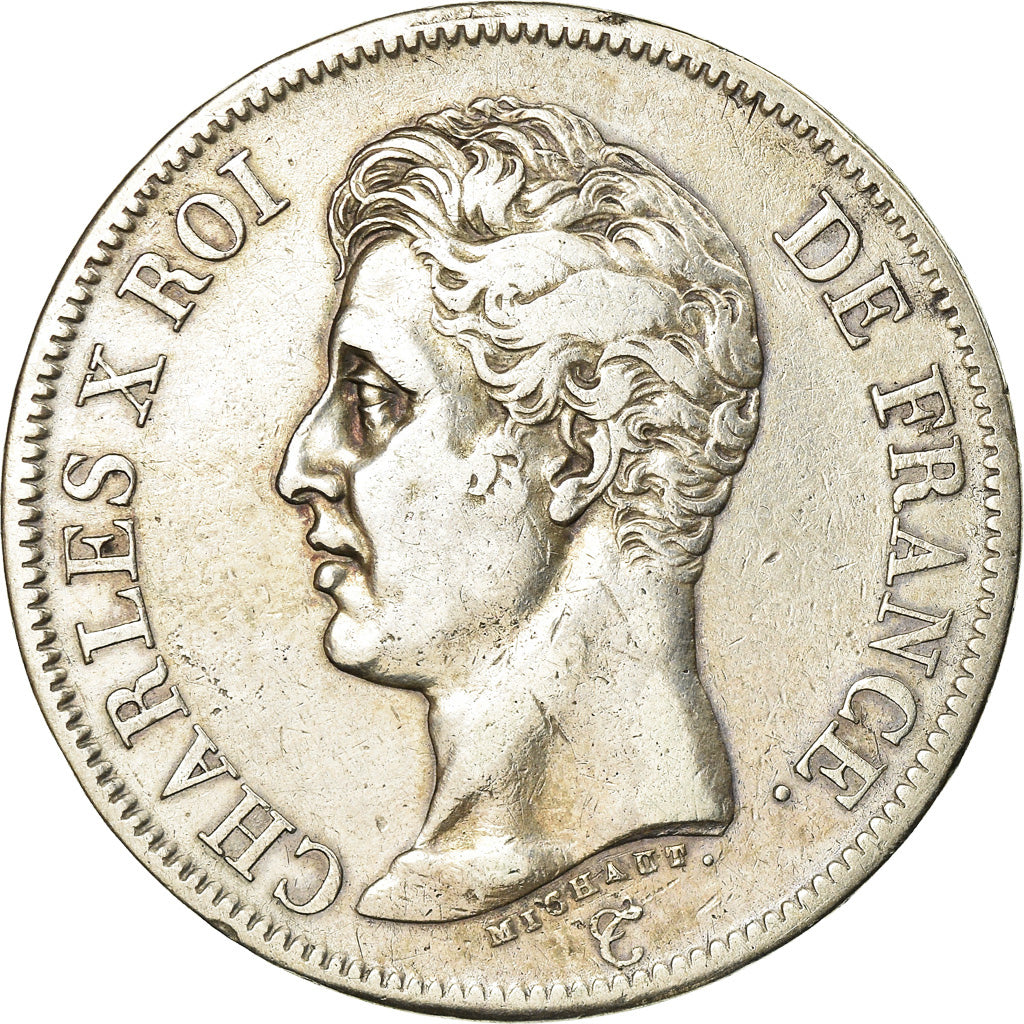 Moneta, Francja, Charles X, 5 Francs, 1826, Lille, VF(30-35), Srebro, KM:720.13