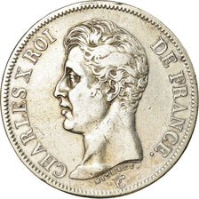 Moneta, Francja, Charles X, 5 Francs, 1826, Lille, VF(30-35), Srebro, KM:720.13