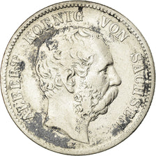 Coin, German States, SAXONY-ALBERTINE, Albert, 2 Mark, 1876, Muldenhütten