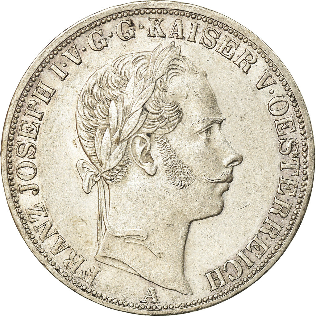 Moneda, Austria, Franz Joseph I, Thaler, 1858, Vienne, MBC+, Plata, KM:2244