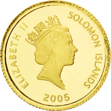 Isole Salomone, Elizabeth II, 10 Dollars, 2005, FDC, Oro, KM:142