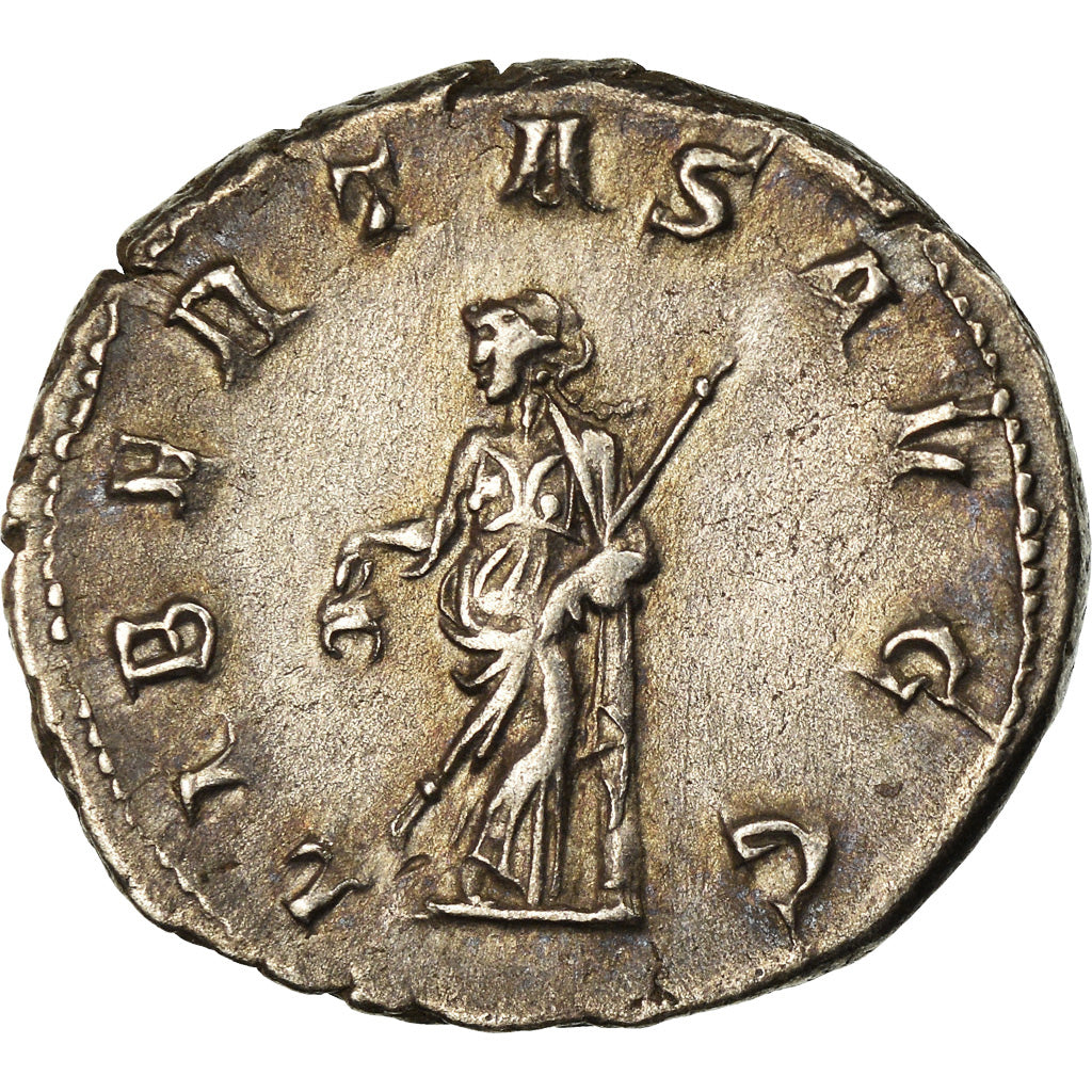 Coin, Trebonianus Gallus, Antoninianus, 253, Roma, AU(50-53), Billon, RIC:39