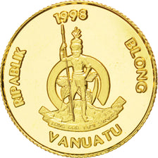 VANUATU, 50 Vatu, 1998, KM #31, MS(65-70), Gold, 1.23