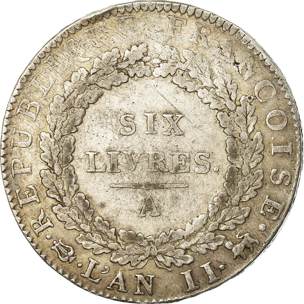 Monnaie, France, Louis XVI, Écu de 6 livres françoise, 6 Livres, 1793, Paris