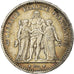 Moneda, Francia, Hercule, 5 Francs, 1871, Paris, Camélinat, MBC, Plata, KM:823