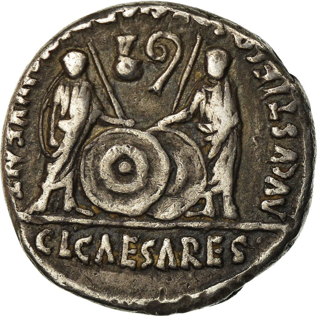 Coin, Augustus, Denarius, Lyon - Lugdunum, EF(40-45), Silver, RIC:207