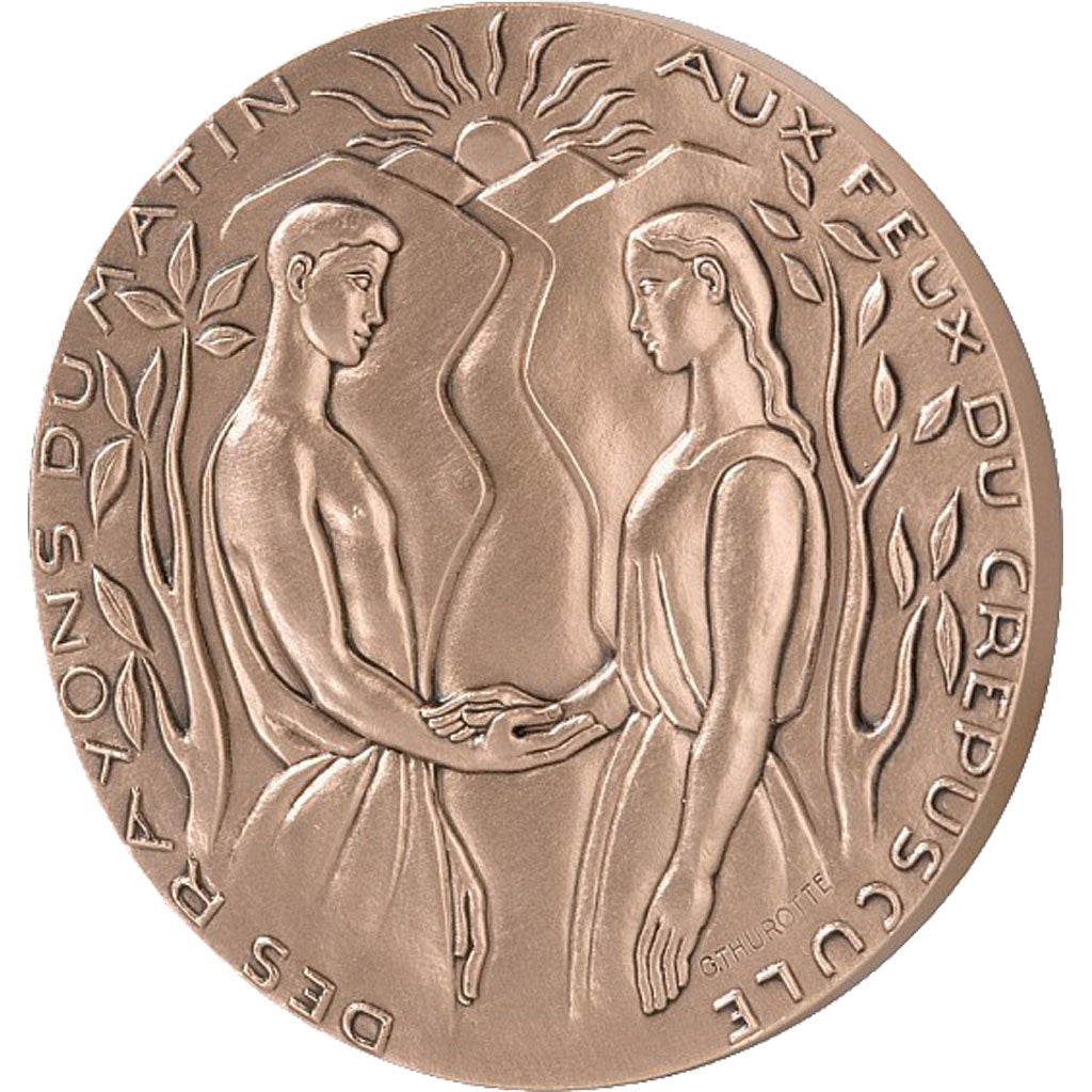 France, Medal, The Fifth Republic, Arts & Culture, Thurotte, MS(65-70), Bronze