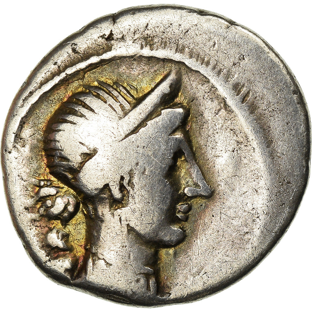 Moneda, Julius Caesar, Denarius, 46-45 BC, Roma, BC+, Plata, Sear:1404