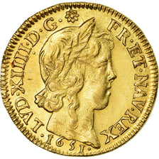 Moneta, Francja, Louis XIV, Louis d'or à la mèche longue, Louis d'Or, 1651