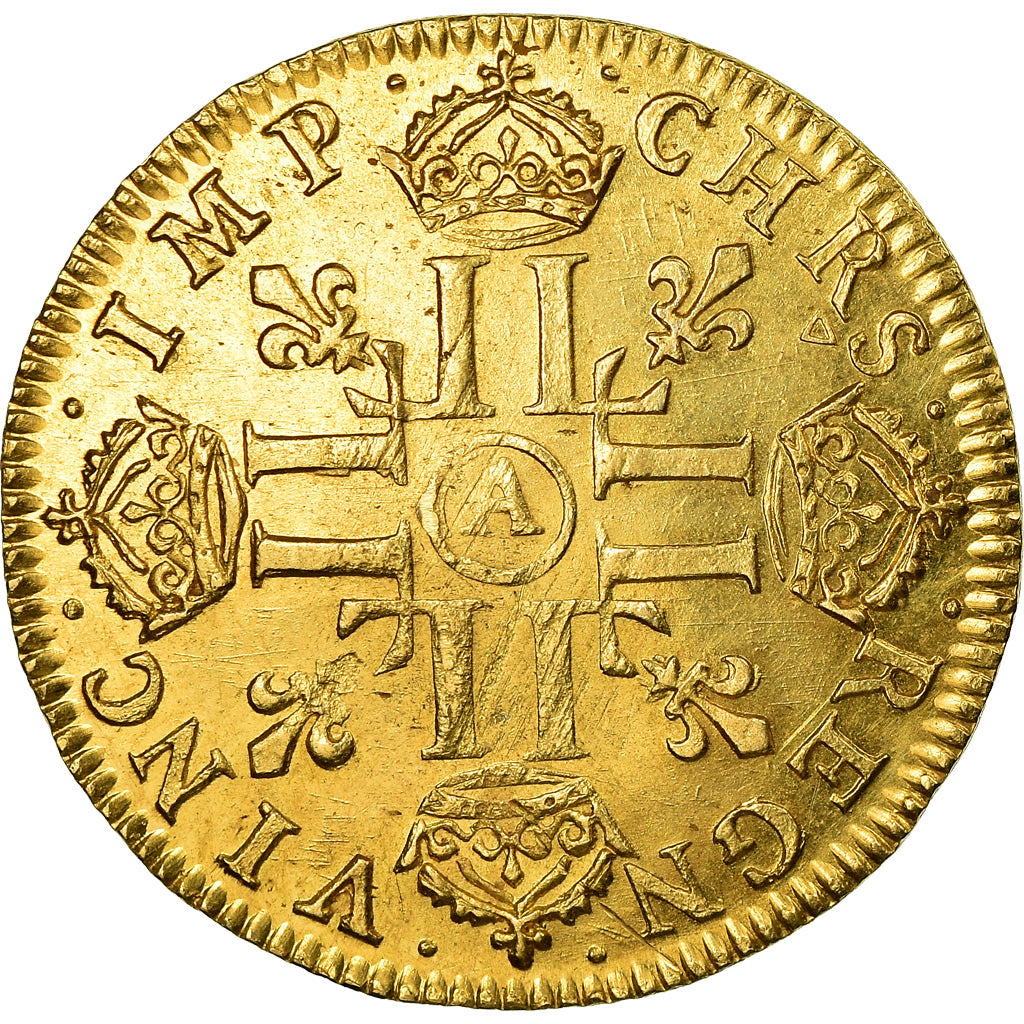 Moneta, Francja, Louis XIV, Louis d'or à la mèche longue, Louis d'Or, 1651