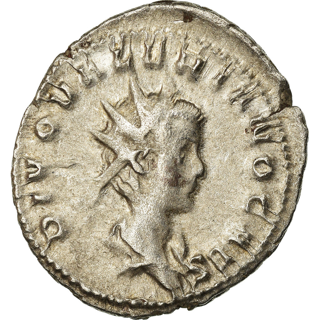 Coin, Valerian II, Antoninianus, 254-255, Trier or Cologne, AU(55-58), Billon