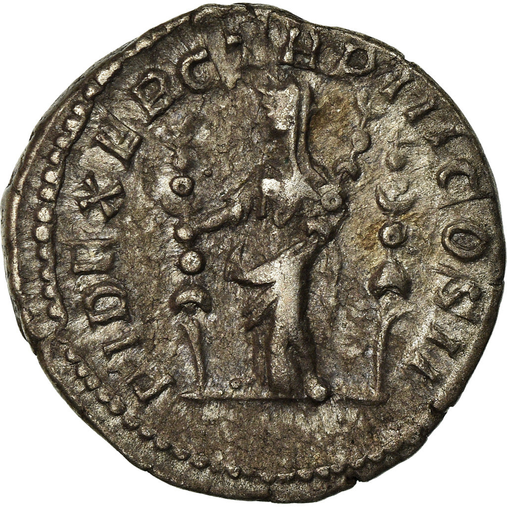 Coin, Geta, Denarius, 206-207, Rome, AU(50-53), Silver, RIC:74