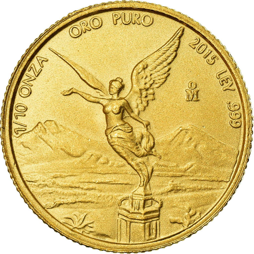 Coin, Mexico, 1/10 Onza Puro Oro, 2015, Mexico City, MS(63), Gold