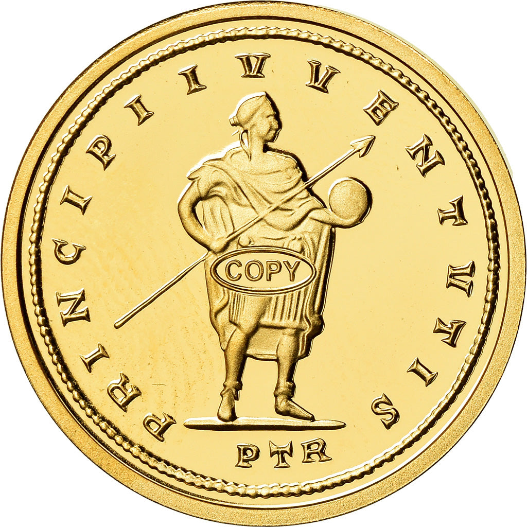 France, Medal, Reproduction Solidus Constantin, MS(65-70), Gold