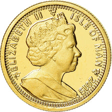 Coin, Isle of Man, 1/10 Onza, 1/10 Troy Ounce of Silver, 2015, MS(65-70), Gold