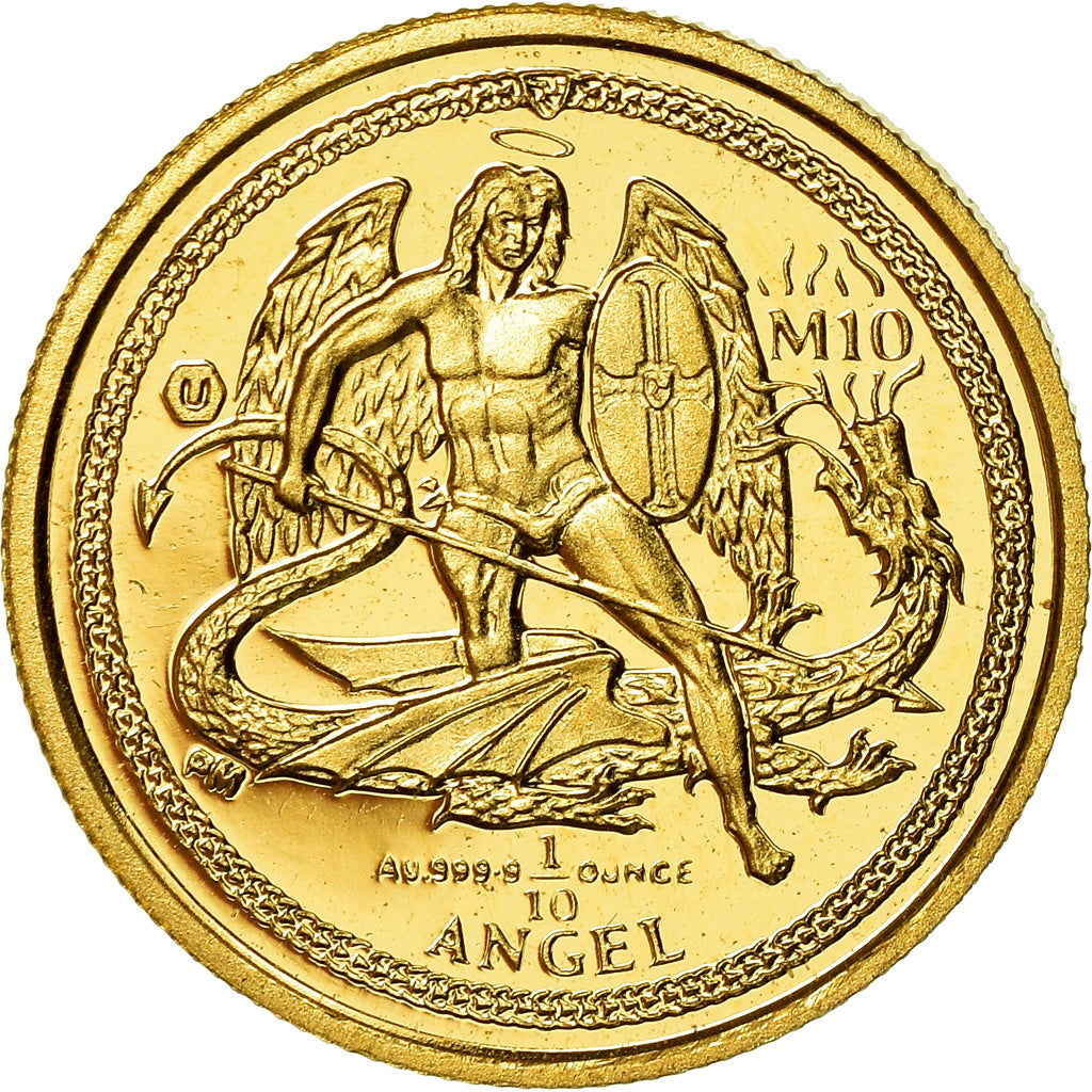 Coin, Isle of Man, 1/10 Onza, 1/10 Troy Ounce of Silver, 2015, MS(65-70), Gold