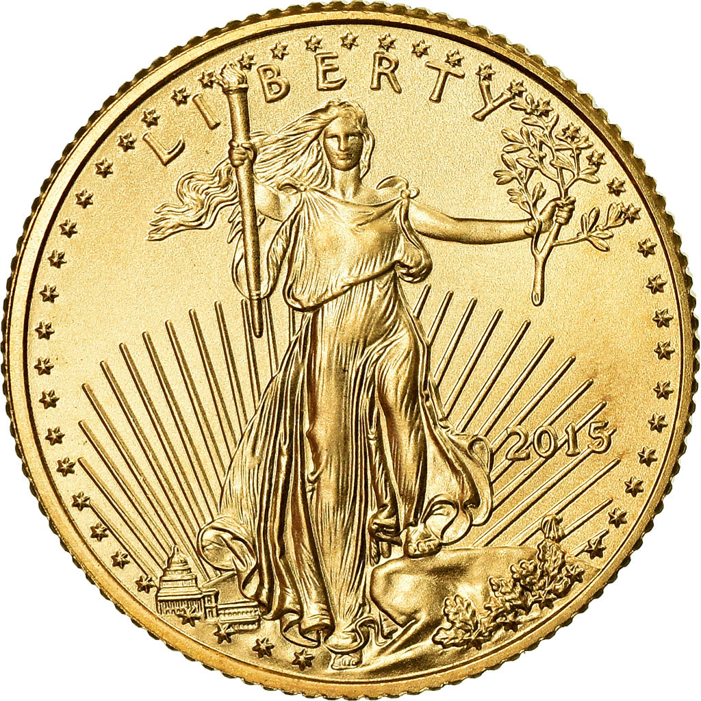 Coin, United States, 1/10 Oz, 2015, U.S. Mint, MS(65-70), Gold