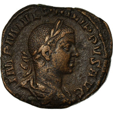 Coin, Philip II, Sestertius, 247, Rome, EF(40-45), Copper, RIC:267