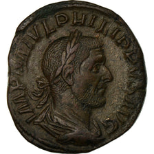 Coin, Philip I, Sestertius, 247, Rome, EF(40-45), Copper, RIC:192A