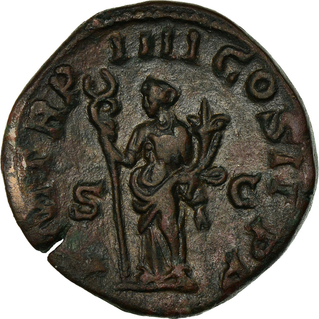 Coin, Philip I, Sestertius, 247, Rome, EF(40-45), Copper, RIC:150a
