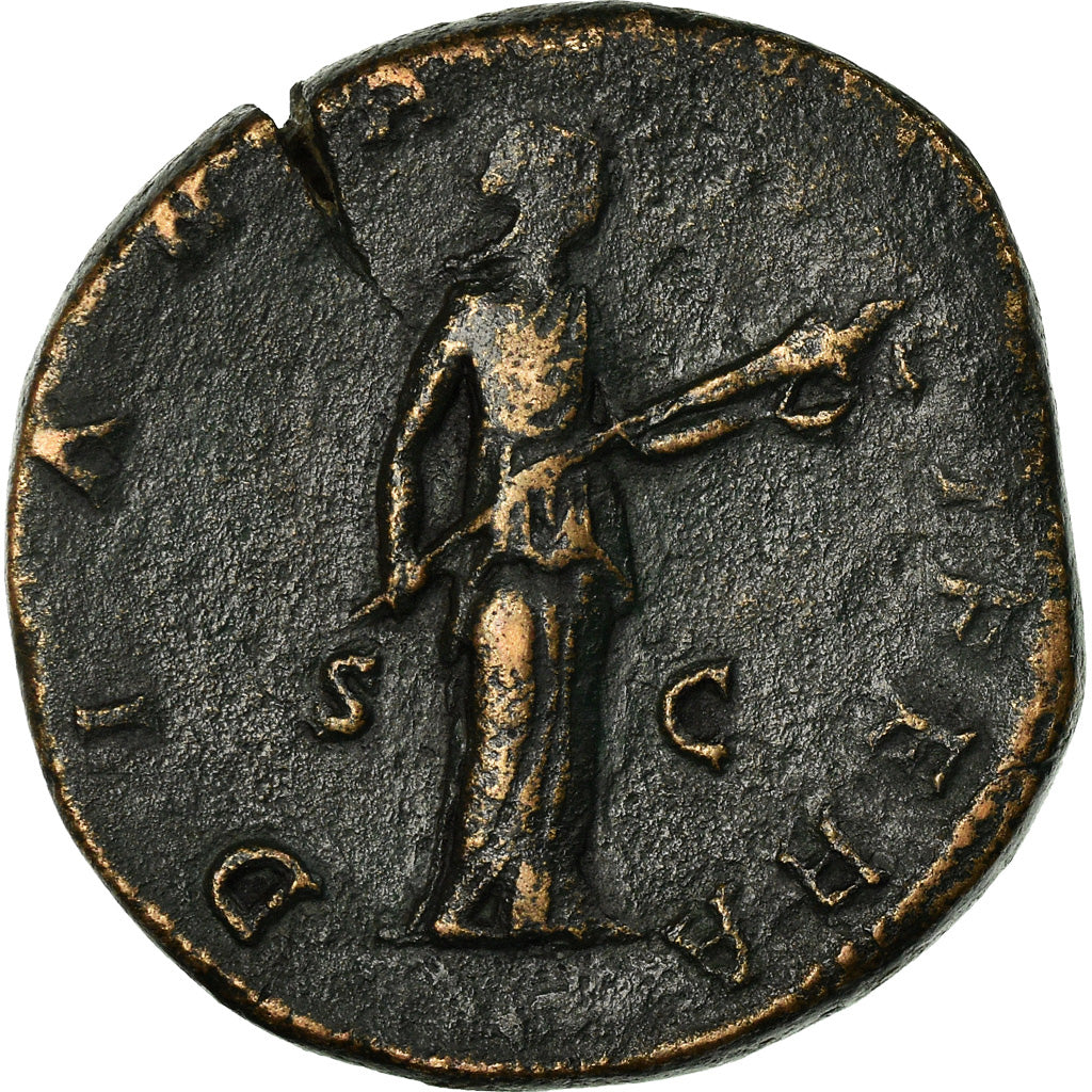 Coin, Faustina II, Sestertius, Rome, VF(30-35), Copper, RIC:1630