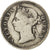 Moneda, Colonias del Estrecho, Victoria, 5 Cents, 1888, BC+, Plata, KM:10