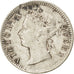 Moneda, Colonias del Estrecho, Victoria, 5 Cents, 1900, BC+, Plata, KM:10