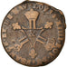 Monnaie, France, Louis XIV, Six deniers dits « dardenne », 6 Deniers, 1710
