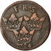 Coin, Sweden, Frederick I, Ore, K.M., 1724, VF(20-25), Copper, KM:383.1