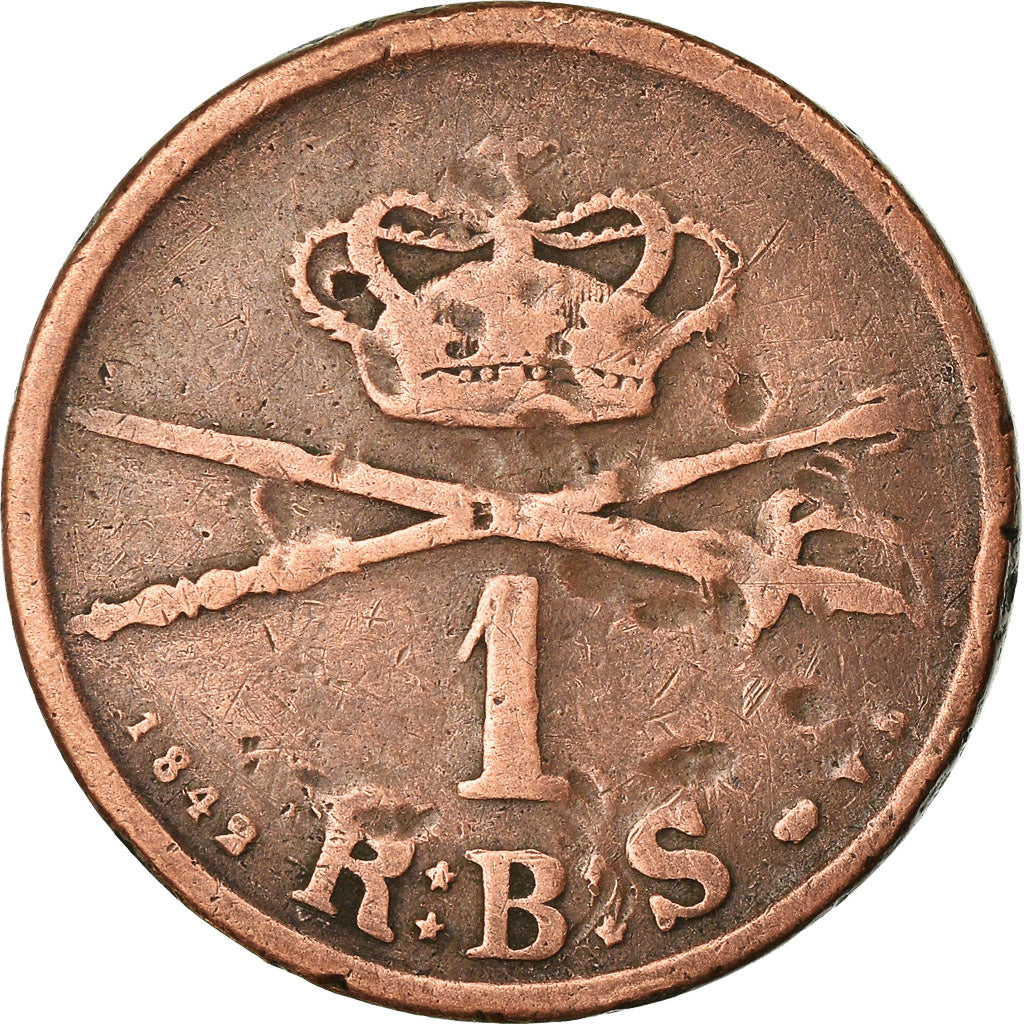 Münze, Dänemark, Christian VIII, Rigsbankskilling, 1842, Altona, S, Kupfer